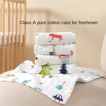30x30 см детское полотенце из чистого хлопка, марлевое детское полотенце для лица, шестислойное квадратное полотенце высокой плотности, мягкое впитывающее полотенце