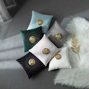 30x30 см квадратная роскошная подушка для благовоний, держатель для ароматерапии, серебряные стразы, подарок на вечеринку 30x30cm чёрный