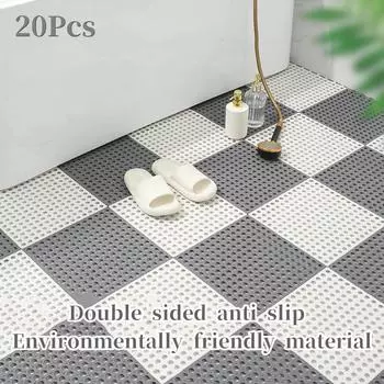 30x30 см Нескользящий коврик для ванной комнаты Бытовая ванная комната Туалет Сращивание Лоскутное Заземляющий Коврик Коврики для ног Ванна Душ Водонепроницаемые Коврики 2PCS зелёный
