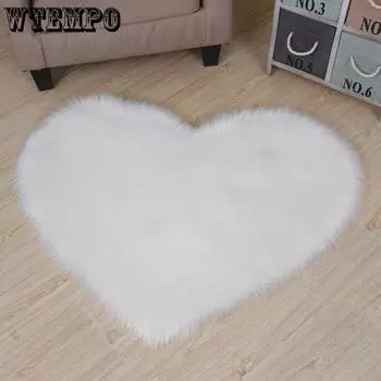 30x40 см пушистый ковер в форме сердца, плюшевый ковер, диванная подушка, декоративные коврики для гостиной, спальни 30X40cm