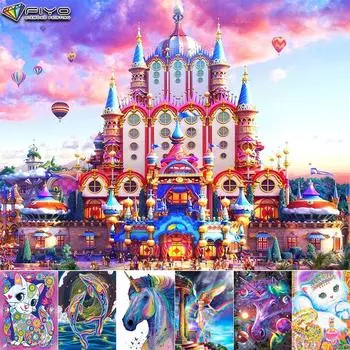 30X40CM 5D DIY Алмазная картина Фэнтези Замок Вышивка крестиком Алмазная вышивка Мозаика Подарок ручной работы 30x40cm