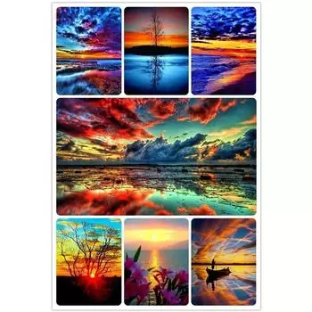 30X40CM 5D Diy Алмазная картина Красивый пейзаж Вышивка крестиком Домашний декор Подарок ручной работы 1