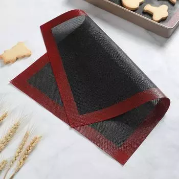 30x40cm Silicone Mat Baking Tray Baking Net Mat Breathable Non-stick Baking Mat Cookie Mat High Temperature Oven Mat G165 чёрный