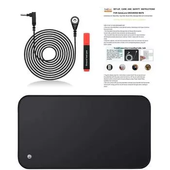 30X60CM Заземляющий коврик Заземляющий коврик Заземляющий коврик для стола для улучшения сна Улучшения циркуляции Уменьшения воспаления Боль 30X60CM чёрный