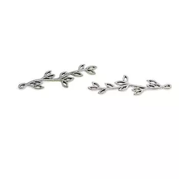 30x Кулон с плоским листом as described серебряный