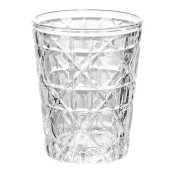 310 мл Бытовая стеклянная кружка для виски с гравировкой в клетку Пивная кружка Бутылка для воды Стакан для сока Хрустальное стекло Ins Diamond Pattern Прозрачная кружка 1pcs