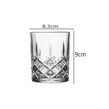 310ml/320ml High End Cocktail Glass Transparent Whiskey Glass Carved Foreign Wine Glass Classic Party Drinking Glasses Drinkware 1pcs