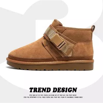 3157 autumn and winter snow boots new fur integrated thickened thick cotton shoes couple Martin boots velvet 36