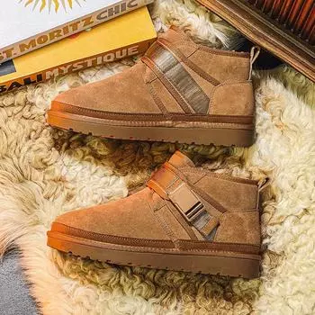 3157 Ботинки Martin с меховой подкладкой на осень/зиму: Теплые, толстые, хлопковые зимние ботинки унисекс Size 38