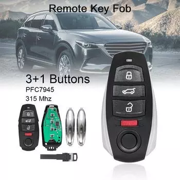 315 МГц, 3 + 1 кнопки, умный автомобильный дистанционный ключ с чипом ID46/PCF7945, подходит для VW Volksw-agen Toua-reg 2010-2014