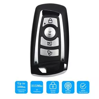315 МГц беспроводной пульт дистанционного управления брелок 4 кнопки переключатель клонирования портативное клонирование копия 315 МГц электрический 315MHZ чёрный