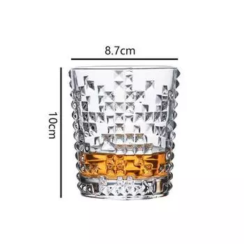 315 мл/350 мл Элегантный стакан для виски, бокал для красного вина, винный бокал с бриллиантовым рельефом, барный винтажный бокал для коктейлей высокого класса, бутылка для воды, подарки 1pcs
