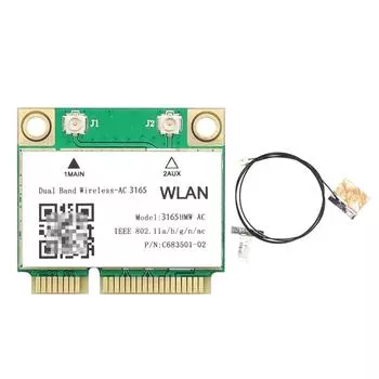 3165HMW AC 600M 2,4G + 5G двухчастотная встроенная беспроводная сетевая карта Mini PCIE Bluetooth-совместимый адаптер Wi-Fi 4,0