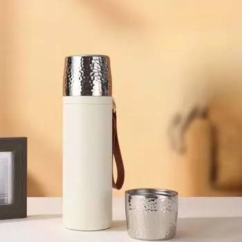 316 молотковая крышка из нержавеющей стали, чашка-термос, керамическая подкладка, покрытие, чашка для тушеного чая, деловые подарки, чашка для воды 500ml белый