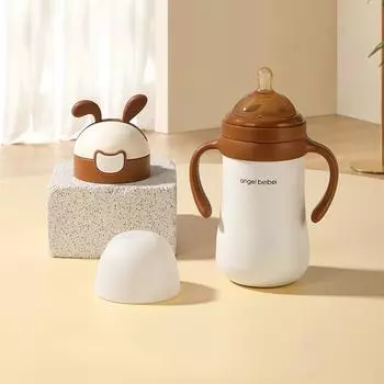 316 Stainless Steel Insulated Milk Bottle Baby Straw Water Mug 300ML