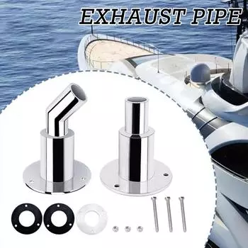 316 Stainless Steel Thru Hull Exhaust Skin Fitting Air Accessories of Tube Pipe Heater Marine Boat Socket Hardware Part