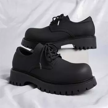 3192 бежевые туфли дерби повседневные увеличивающие рост платформа туфли с большой головой модные универсальные для мужская обувь 38-Size is too large