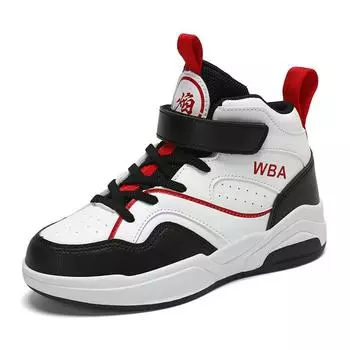 31-41 Детские Большие Размеры Простые и Модные Кроссовки На Липучках С Высоким Верхом Спортивная Обувь Повседневная Обувь 31 синий