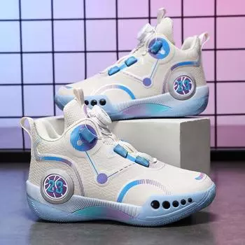 31-45 Вращающаяся пряжка без шнуровки Нет. 23 баскетбольные кроссовки для мальчиков, профессиональные кроссовки для практических тренировок студентов, детские кроссовки 31