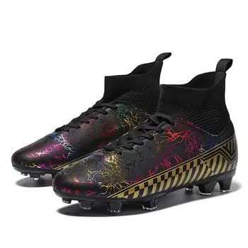 31-48 детские футбольные бутсы большого размера, мужские высокие кеды для молодых студентов, тренировочная обувь для соревнований, искусственная трава, обувь с длинным клеем для ногтей 37 белый