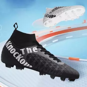 31-48 унисекс футбольные бутсы с длинными ногтями мужские/женские высокоэластичные носки тренировочные художественные детские футбольные бутсы Grassland 31 белый