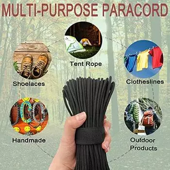 31 метр веревка для зонта «сделай сам», ручная тканая семиядерная веревка для зонта, выживание на открытом воздухе, кемпинг, альпинизм, тканая ручная веревка 31m