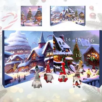 31 праздничный гном-календарь обратного отсчета, праздничные игрушки обратного отсчета One Size