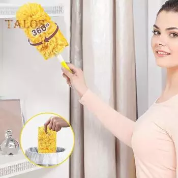 31 шт./комплект щетка для пыли из микрофибры с 30 сменными подушечками короткая ручка прочная пушистая щетка для Swiffer синий