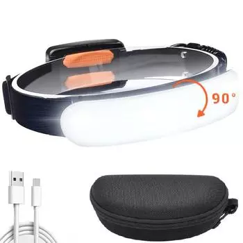 31 светодиодный налобный фонарь со встроенным аккумулятором емкостью 5000 мАч, USB перезаряжаемый портативный водонепроницаемый мощный налобный фонарь для кемпинга и рыбалки