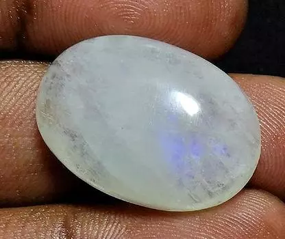 31Cts. Natural Rainbow Moonstone Oval Cabochon Loose Gemstone 18X26X07 MM PP-945