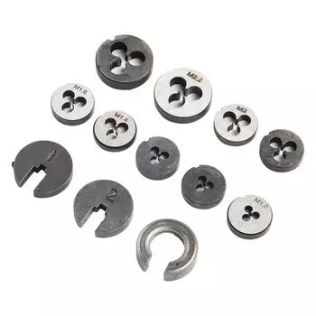 31Pcs M1-M2.5 HSS Metric Tap And Die Set Screw Thread Plugs Taps Tapping Tools Taps Wrench Handle Tap And Die Tool Sets CHINA
