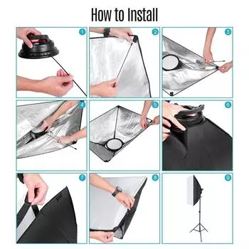 3200K-5500K Двухцветный комплект светодиодного освещения для софтбокса для фотосъемки, 2 шт., 80 Вт, регулируемая светодиодная лампа непрерывного действия US Plug