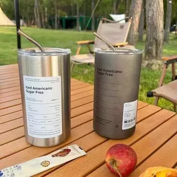 320/600 мл кофейная чашка из нержавеющей стали с двойным слоем и крышкой, холодная американо, вакуумная кофейная чашка, переносная для домашнего офиса, термокружка 50ml