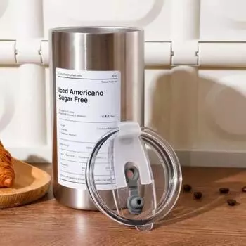 320/600 мл нержавеющая сталь кофейная чашка вакуумная двухслойная со льдом американо чашка с крышкой соломинка бытовой портативный термос чашка для воды 50ml