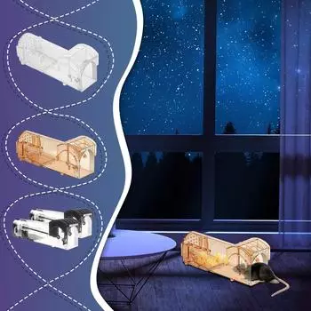320*80*95 мм Безопасная, экологически чистая пластиковая мышеловка педального типа (Модель длинной клетки)