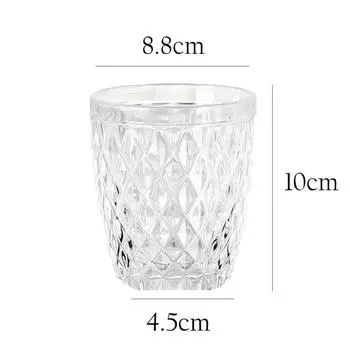 320 мл 4 шт. набор прозрачных чашек для чая посуда для коктейлей с алмазной резьбой вечерние бокалы для вина в скандинавском стиле винная посуда 4pcs