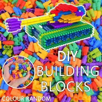 320 шт./180 шт./80 шт. Детские игрушки DIY Пластиковые пули Блок Головоломки Игрушки Раннее детство Детские головоломки Блоки Hallow