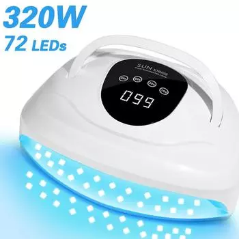 320 Вт профессиональная лампа для сушки ногтей для маникюра, машина для сушки гель-лака с автоматическим датчиком, УФ-светодиодная лампа для ногтей US