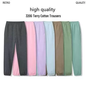 320G Тяжелые мужские камуфляжные спортивные штаны: Свободные, повседневные хлопковые брюки на весну и осень, мода унисекс XS