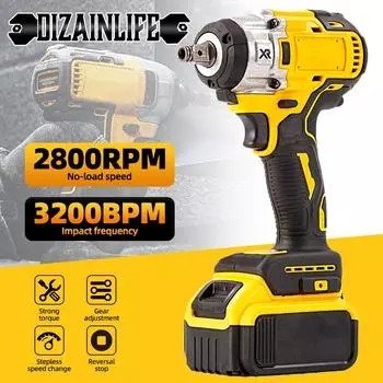 320N беспроводной электрический ударный гайковерт бесщеточный электрический гайковерт с высоким крутящим моментом ручная дрель гнездо электроинструмент для Makita 21V аккумулятор