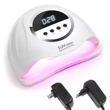 320W LED Nail Lamp Smart Nail Dryer Tool Auto Infrared Sensor Manicure Lamp 45 LED with 4 Timer Settings for Maniure US