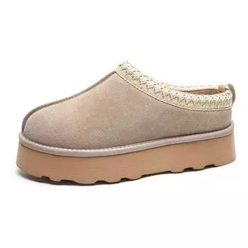 3276 all wool sangpotac snow boots autumn and winter women s casual low-top thick-soled one-pedal lazy shoes 35