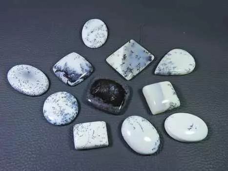 328Cts. Натуральный дендрит опал микс кабошон драгоценный камень россыпью 11 шт. лот 21-30 мм RQ-1650