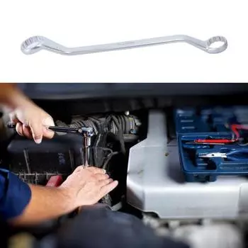 32-34 мм двойной кольцевой гаечный ключ с изогнутыми концами, высокая твердость, прочный и долговечный гаечный ключ с изогнутыми концами