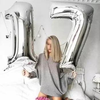 32/40 дюймов фольгированные шары с цифрами розовое золото серебро цифра гелиевый шар ребенок взрослый день рождения свадьба декор праздничные принадлежности Number 1&32inch