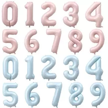 32/40 дюймов, светло-розовые, синие воздушные шары с номерами, фольгированные воздушные шары, воздушные шары на день рождения, вечерние, 0, 1, 2, 3, 4, 5, 6, 7, 8, 9, шары Globos 32inch