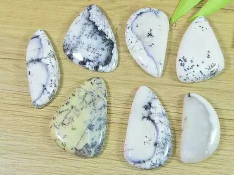 32-40 мм дендрит опал кабошон фантазийной формы драгоценный камень россыпью 7 шт. лот 239 карат. РQ-2297