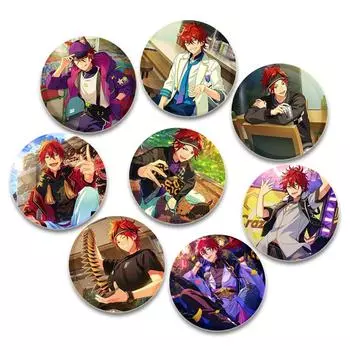 32/44/58 мм аниме ансамбль звезд брошь для одежды шляпа рюкзак круглые булавки ручной работы мультфильм косплей значки аксессуары подарок Ринне Амаги 32mm