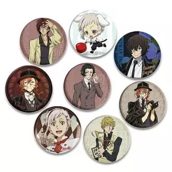 32/44/58 мм аниме Bungou Stray Dogs брошь булавка мультфильм металлический значок для рюкзака одежда ювелирные изделия аксессуары Дазай Осаму Накадзима Ацуши 32mm