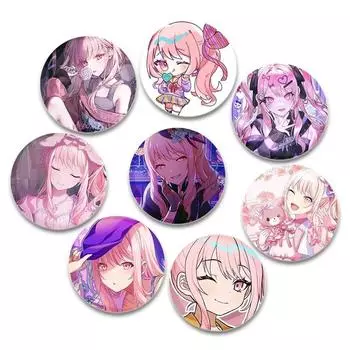 32/44/58 мм аниме Mizuki Akiyama значки проекта SEKAI брошь круглые броши ювелирные изделия креативные художественные булавки для рюкзака декор подарочный аксессуар 32mm